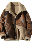 Suede Motorcycle Jacket Brown - 1