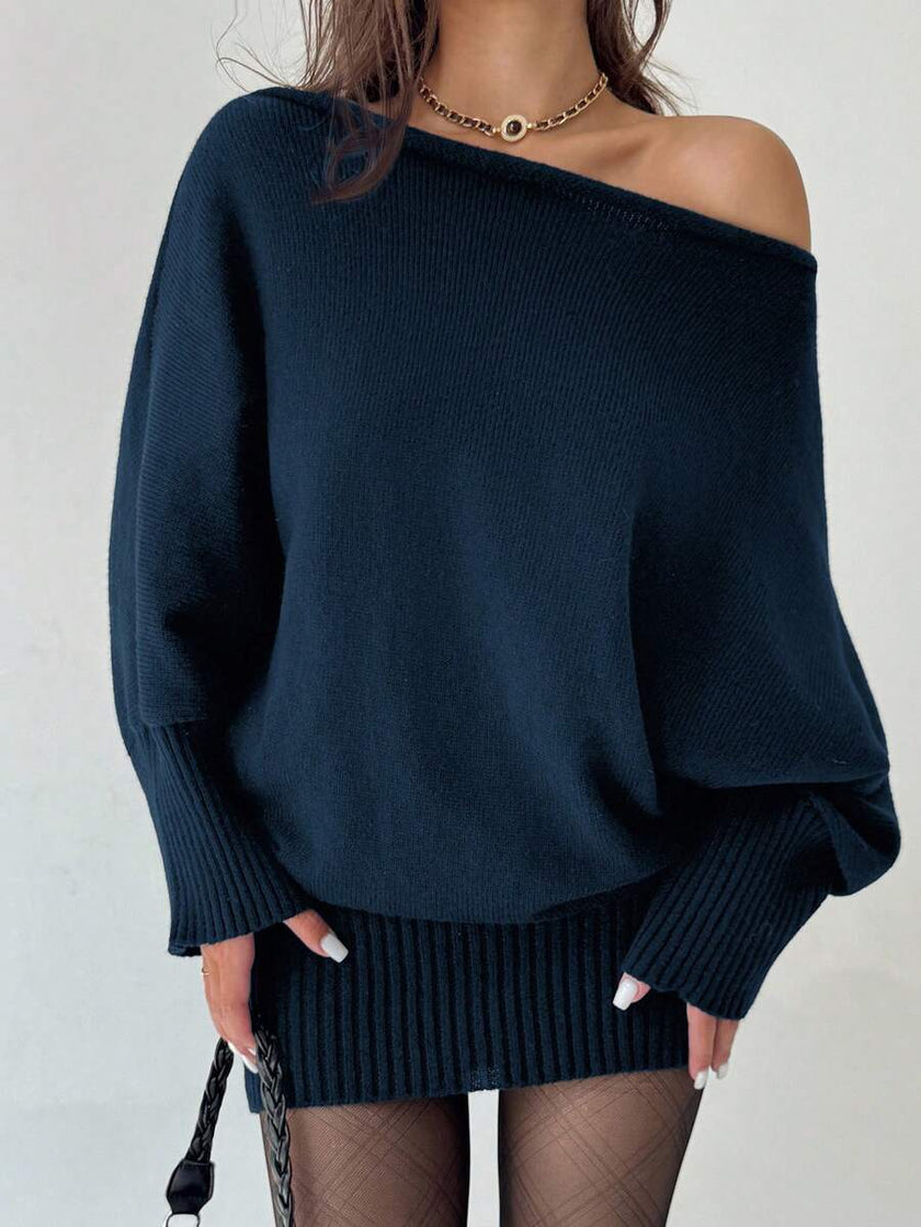 Ava – Winter Dress Women’s Stylish Asymmetric Sweater Dress | Casual - 10