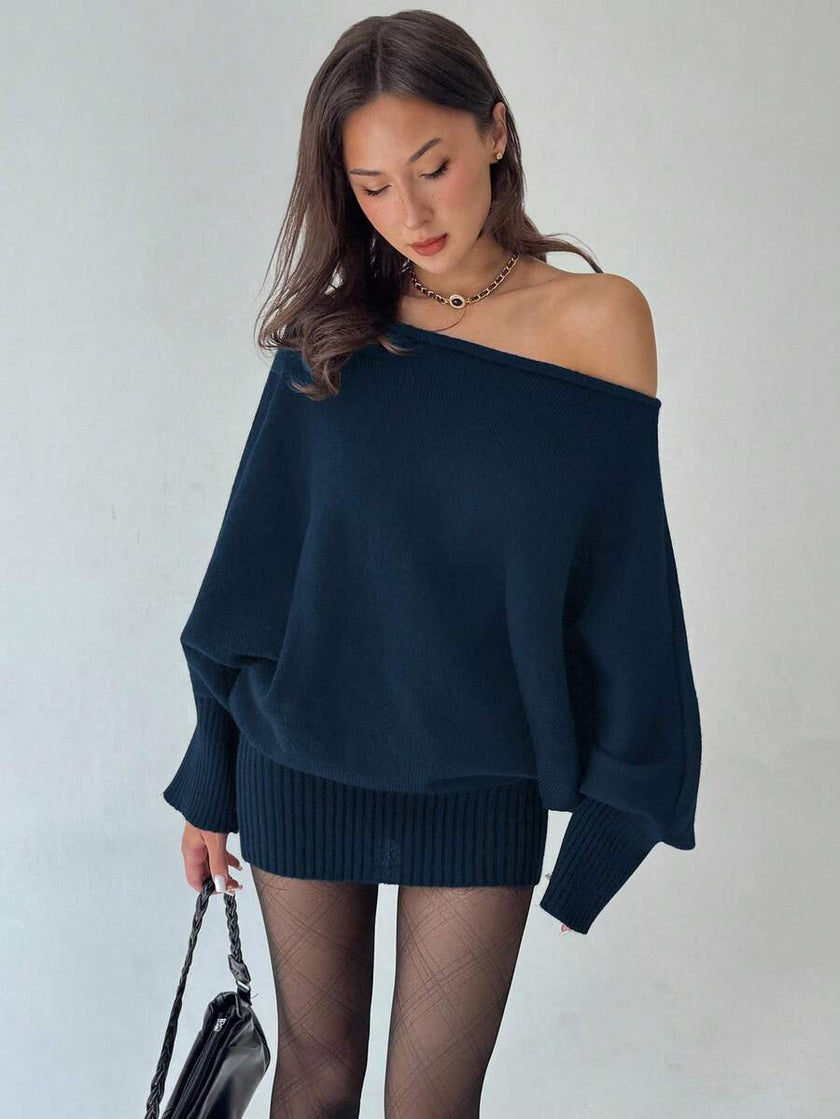 Ava – Winter Dress Women’s Stylish Asymmetric Sweater Dress | Casual - 8
