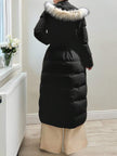 Quilted Long Puffer Coat Black - 2