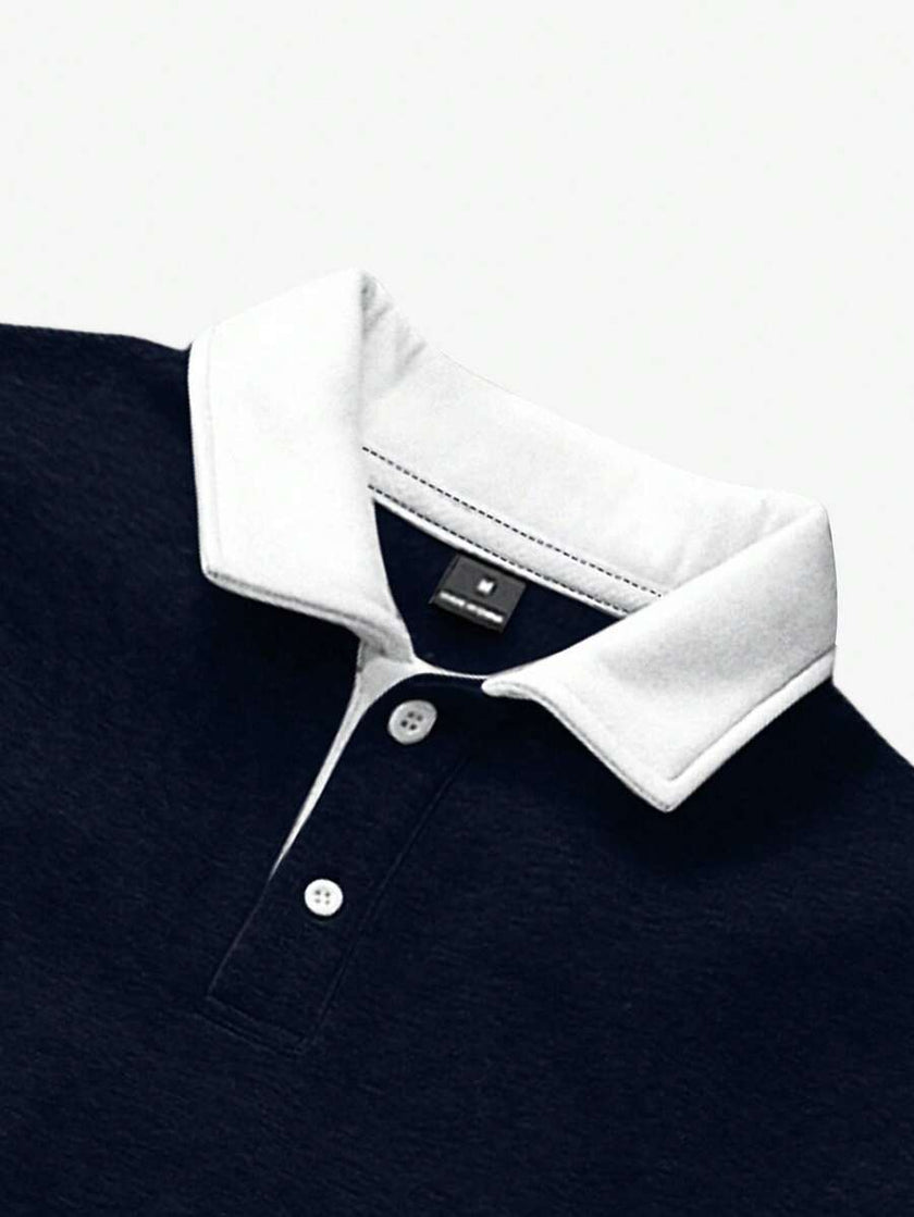 Loose Fit Polo Neck Sweatshirt - 11