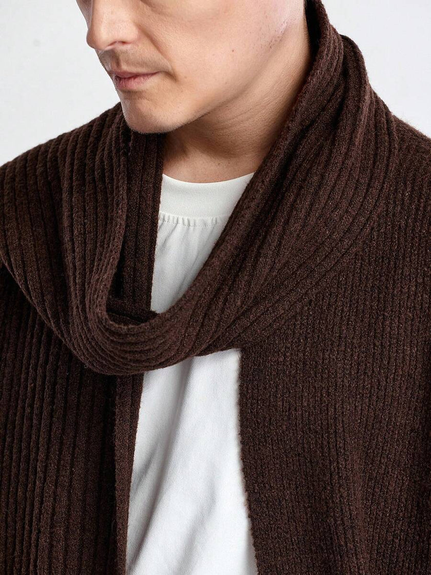 Casual Brown Cardigan Knit - 2