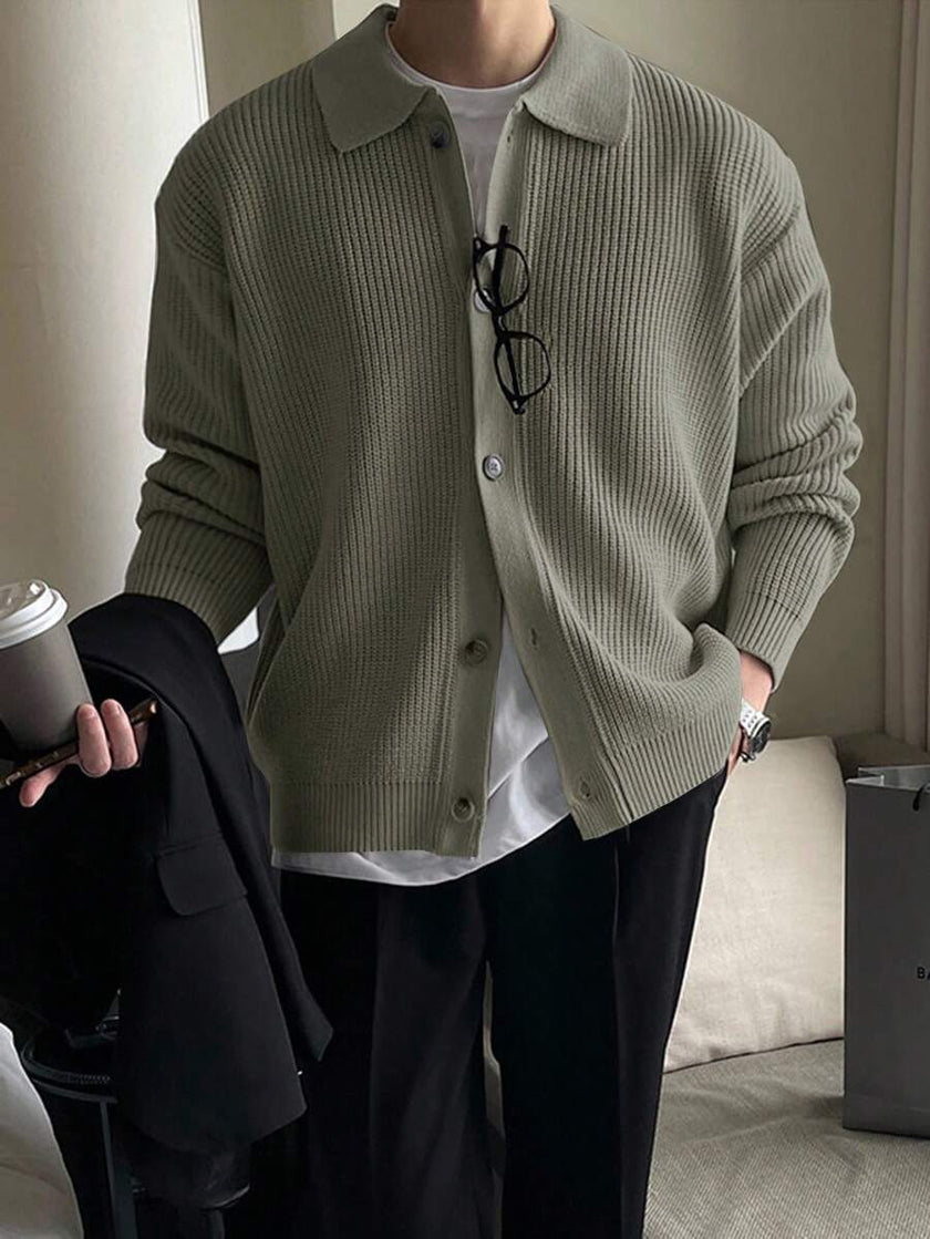 Casual Cardigan Camel Knit - 45