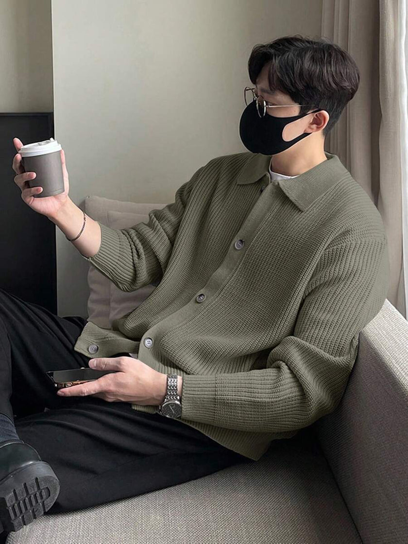 Casual Cardigan Camel Knit - 46