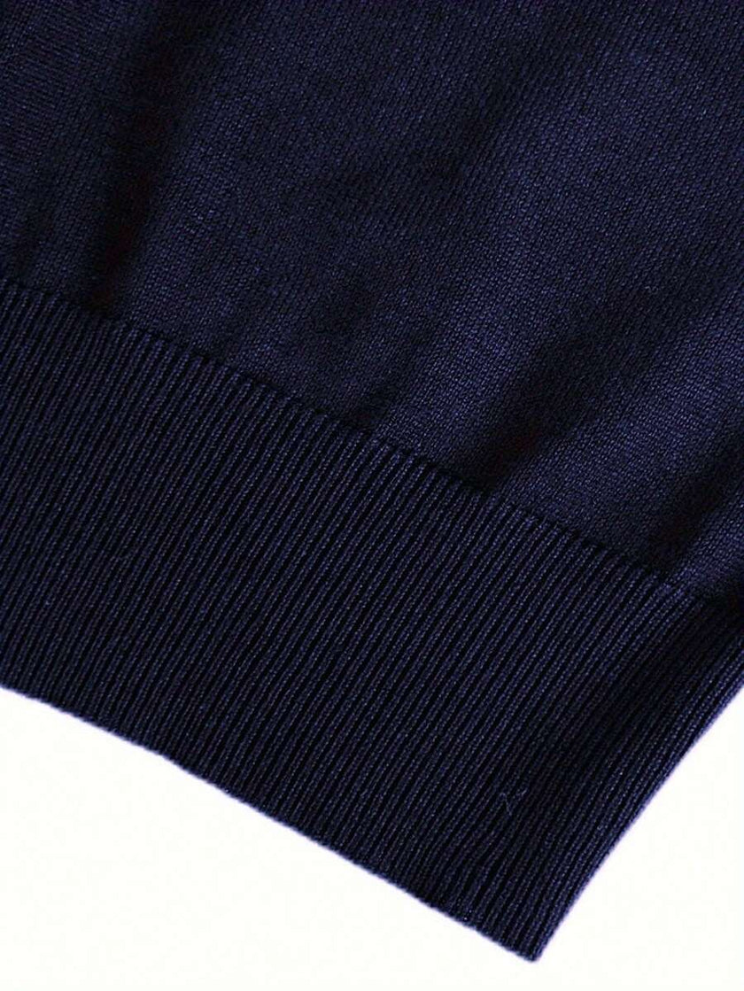 High Neck Knit Sweater Black - 29