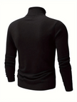 High Neck Knit Sweater Black - 10