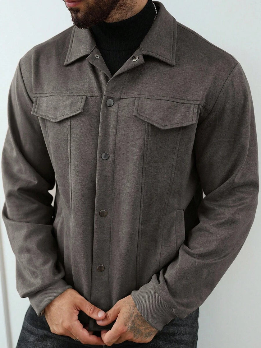 Casual Fleece Jacket Brown - 10