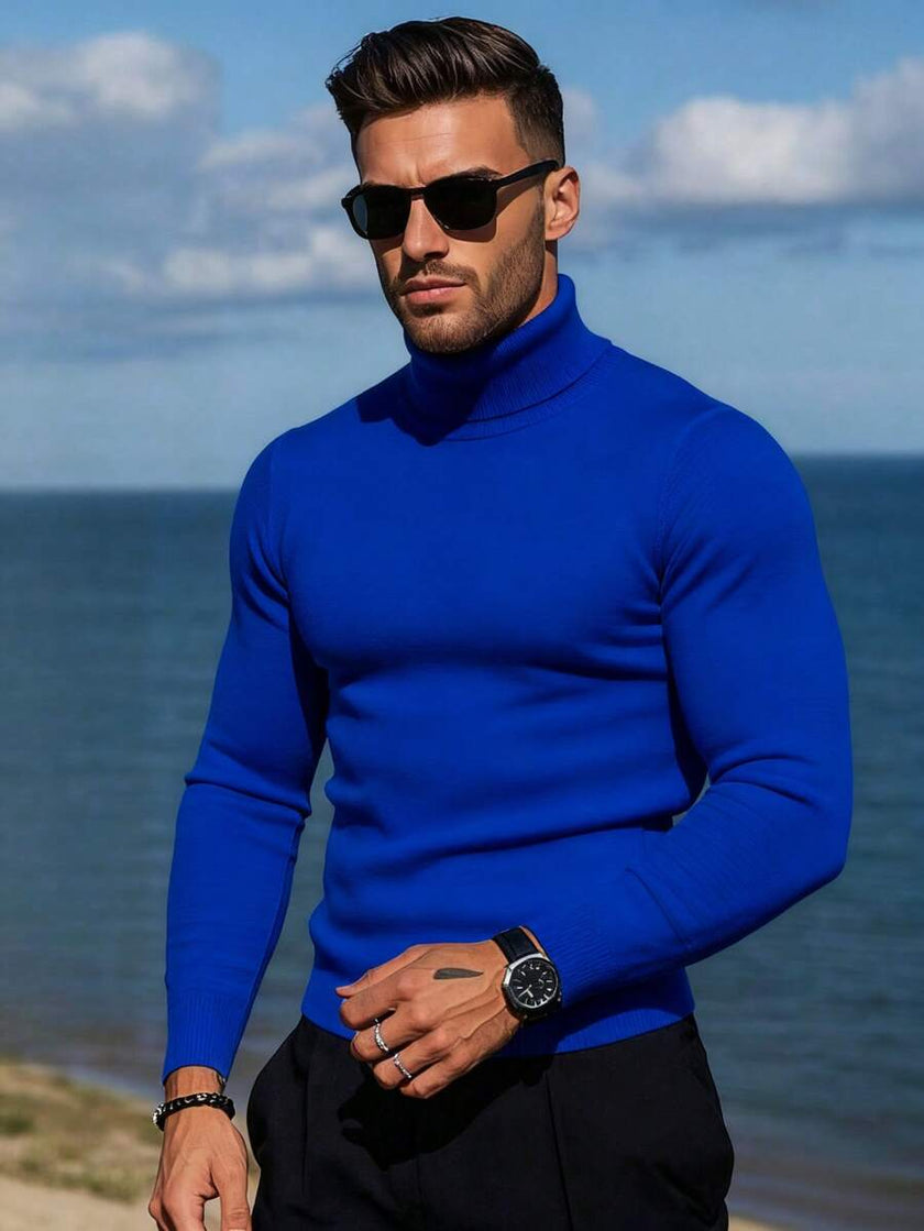 High Neck Knit Sweater White - 35