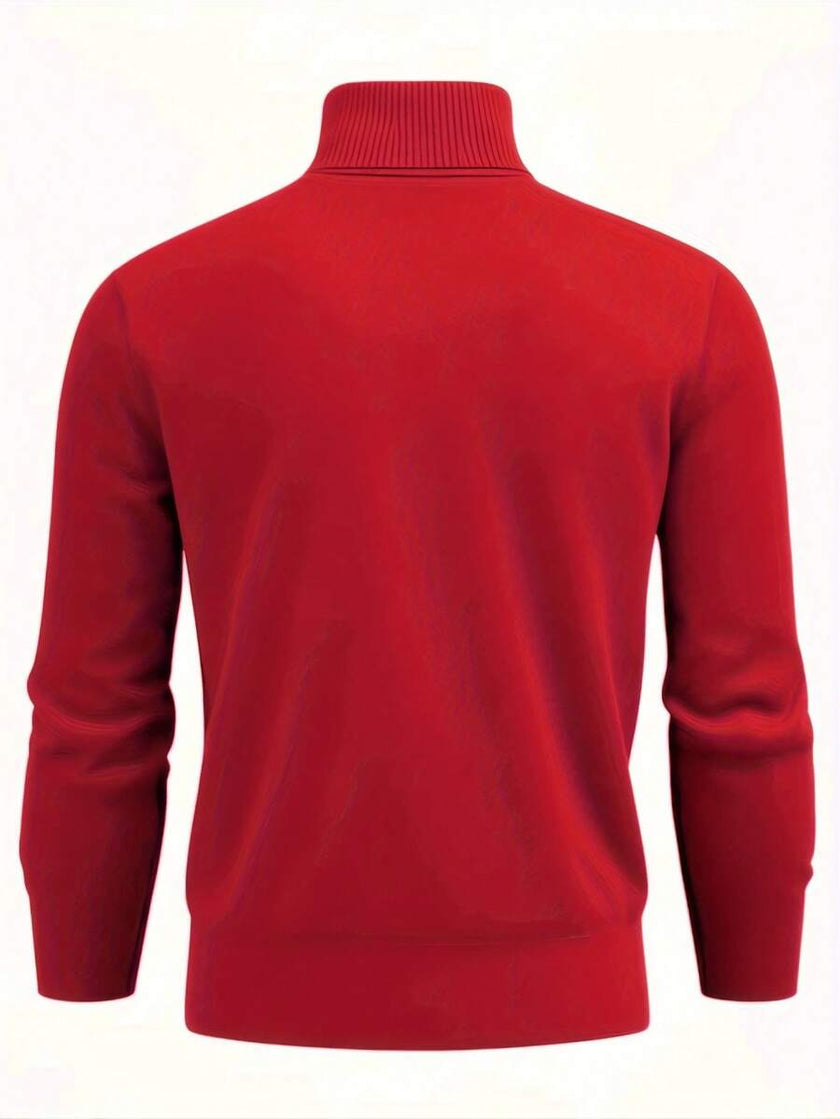 High Neck Knit Sweater White - 85