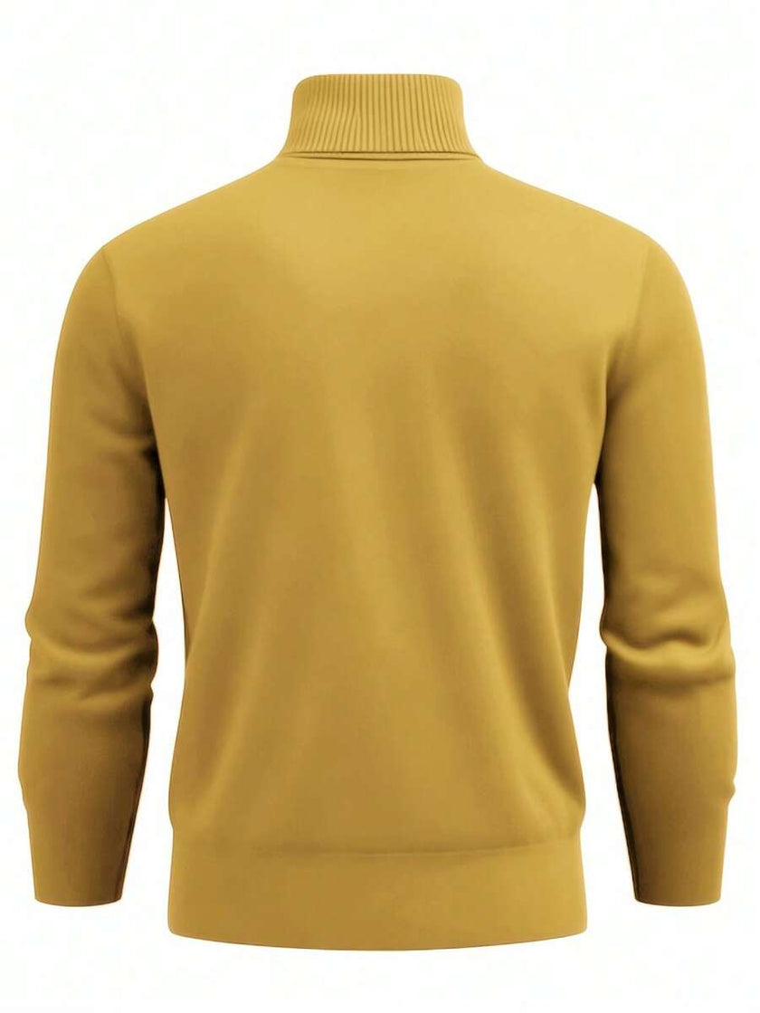 High Neck Knit Sweater White - 45