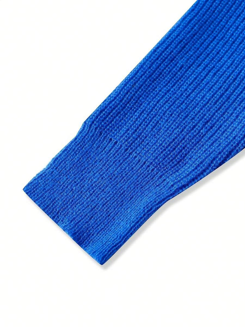 High Neck Knit Sweater White - 38