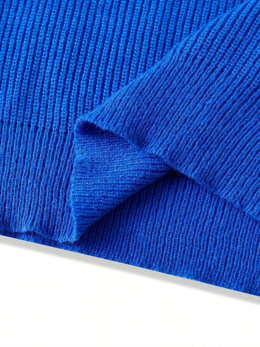 High Neck Knit Sweater White - 40