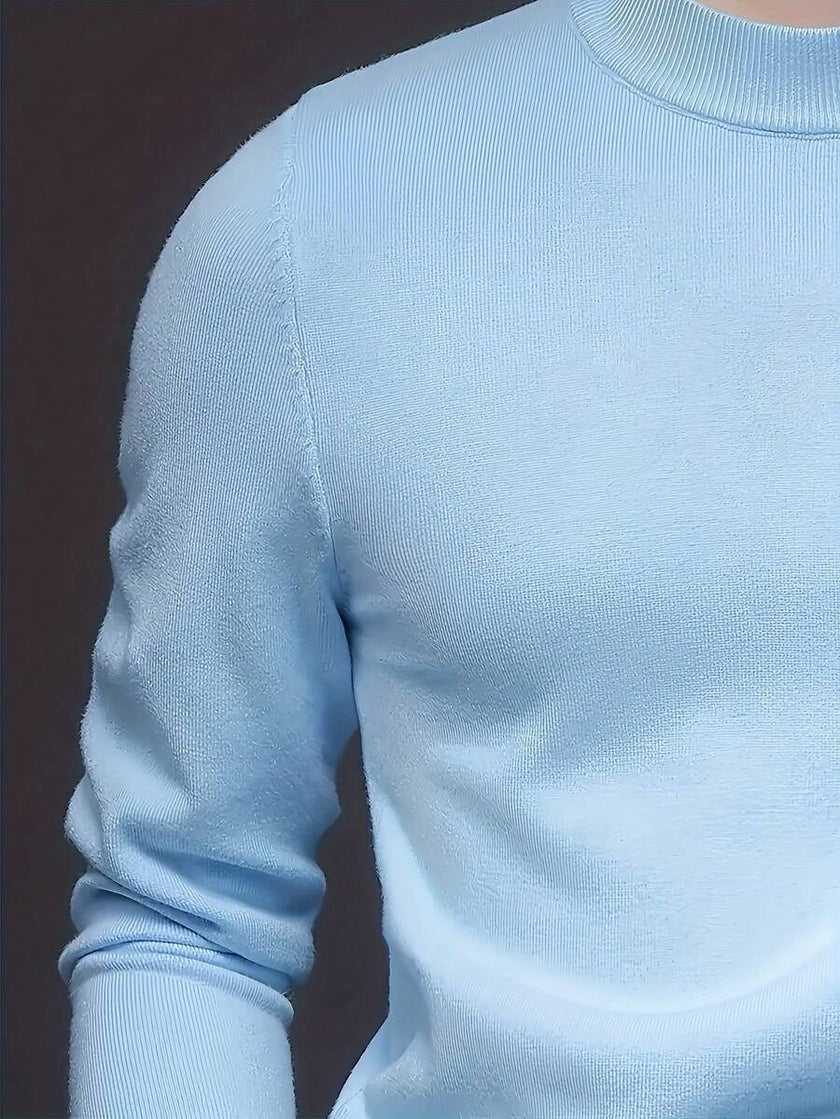 High Neck Knit Sweater White - 50