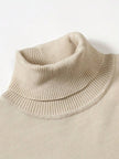 High Neck Knit Sweater White - 75