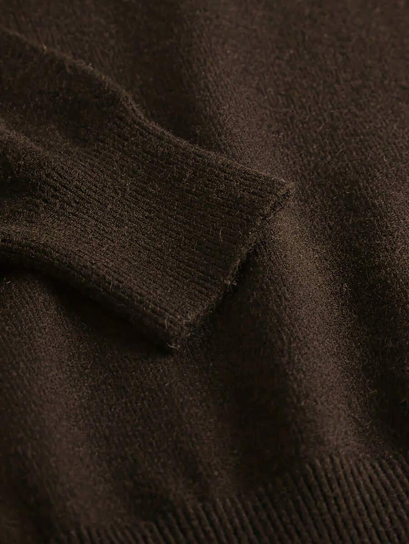 High Neck Knit Sweater White - 21