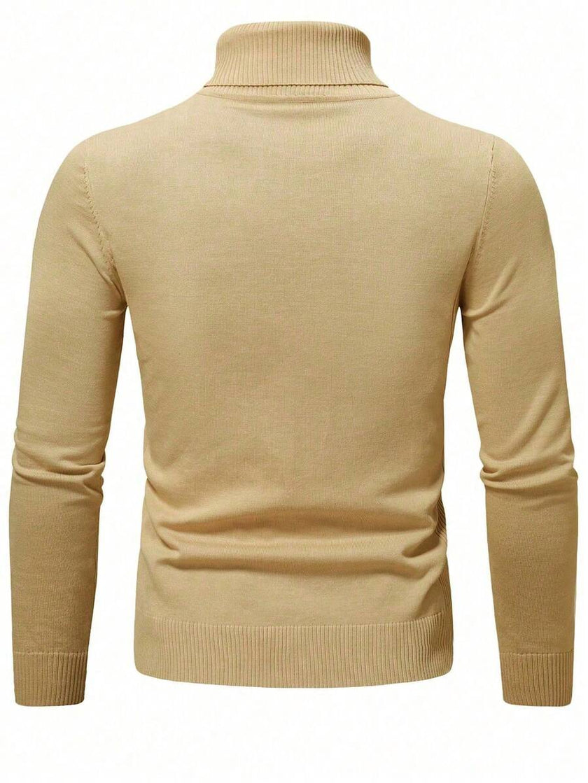 High Neck Knit Sweater White - 24