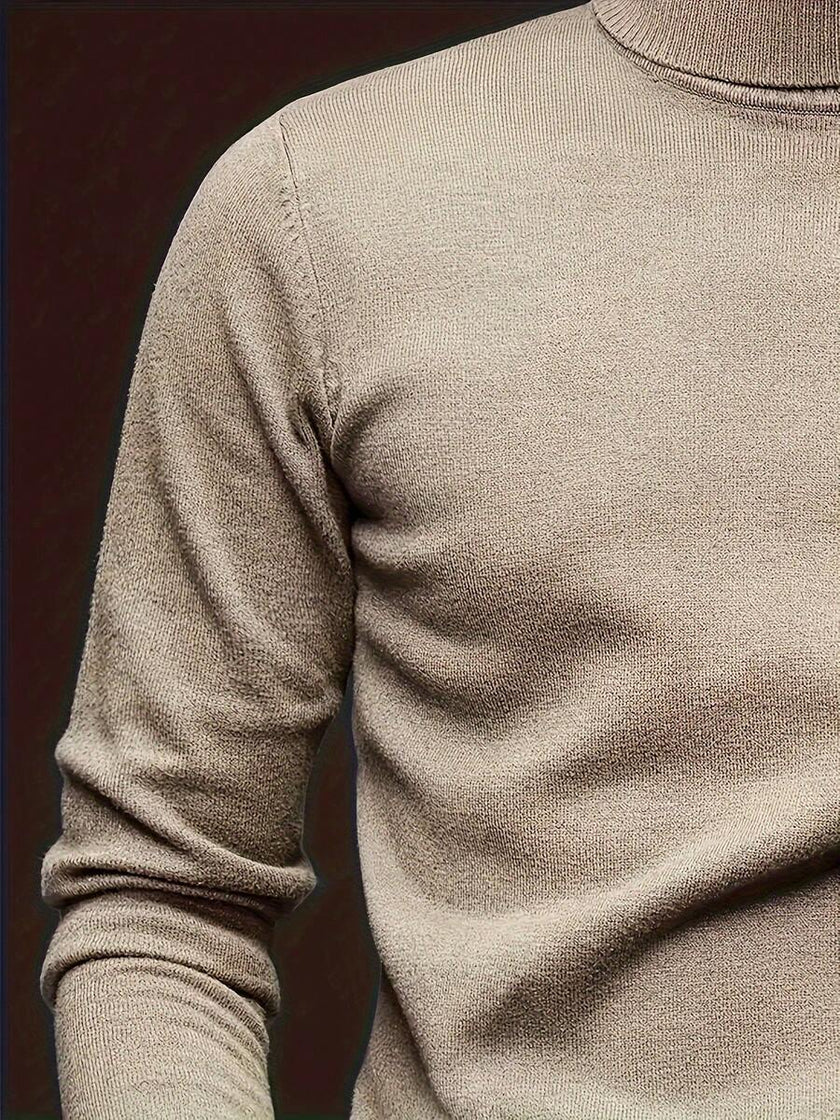 High Neck Knit Sweater White - 25