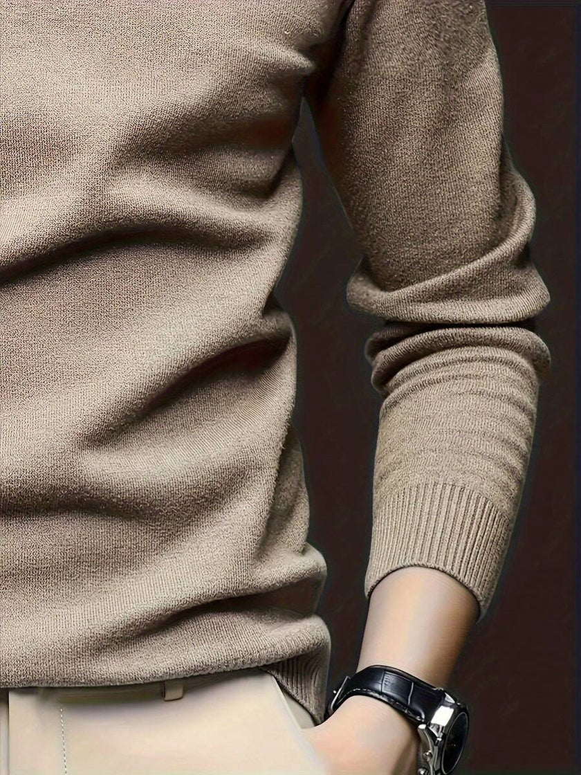 High Neck Knit Sweater White - 26