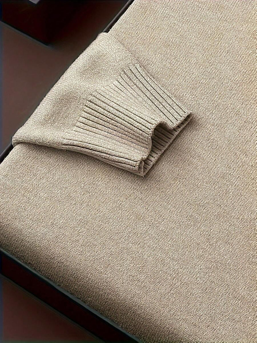 High Neck Knit Sweater White - 28