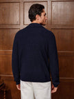 Royal Blue Men's Shawl Cardigan - 3