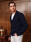 Royal Blue Men's Shawl Cardigan - 6