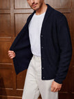 Royal Blue Men's Shawl Cardigan - 7