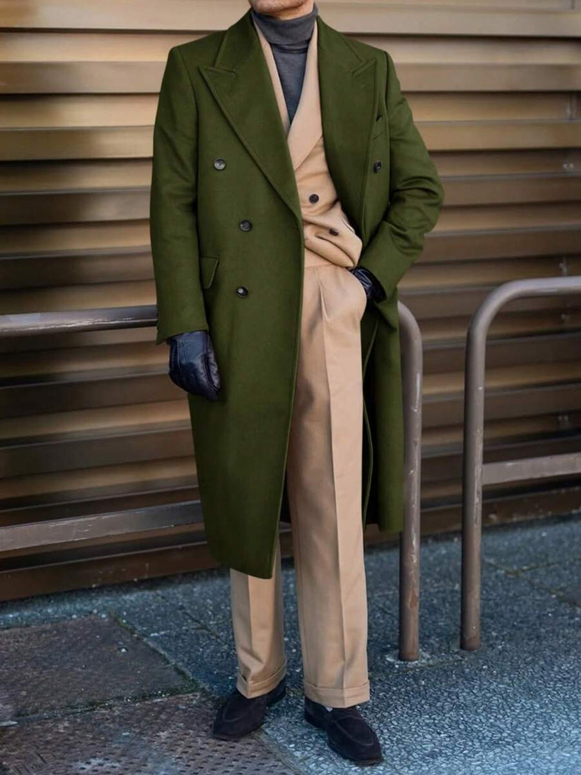 Classic Wool Blend Trench Coat - 4