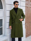 Classic Wool Blend Trench Coat - 1