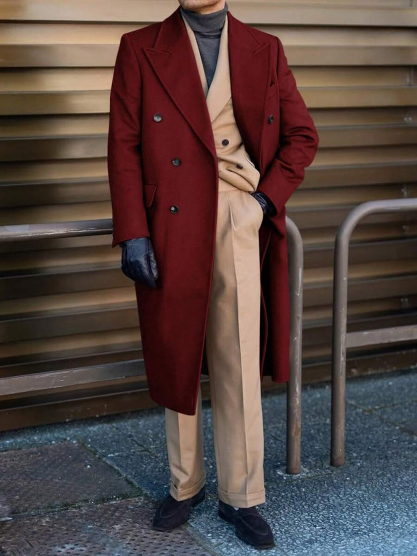 Classic Wool Blend Trench Coat - 19