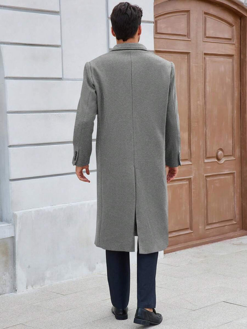 Classic Wool Blend Trench Coat - 25