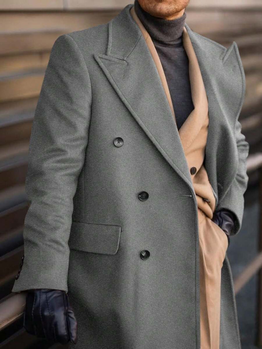 Classic Wool Blend Trench Coat - 26
