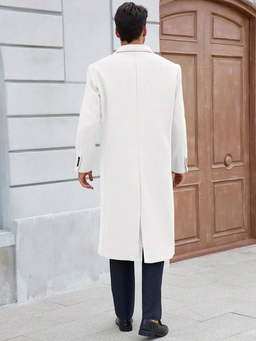 Classic Wool Blend Trench Coat - 5
