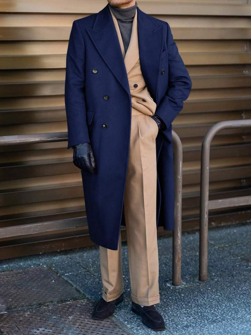 Classic Wool Blend Trench Coat - 23