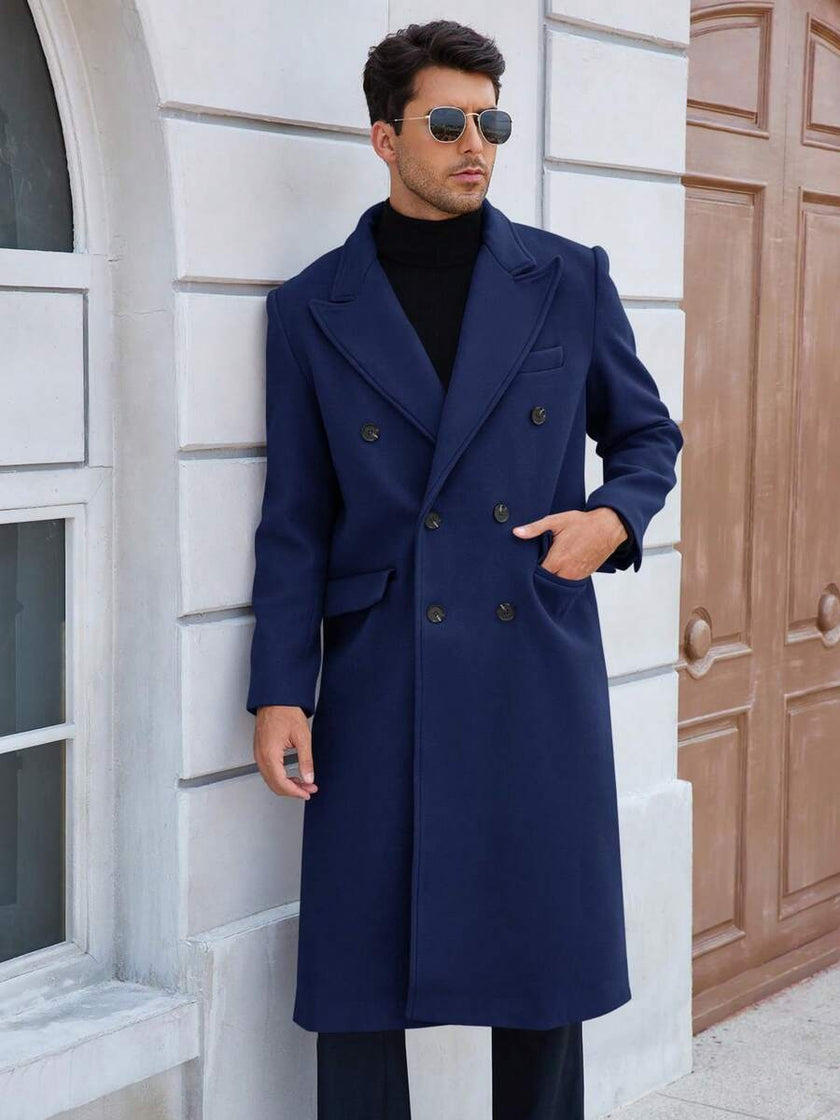 Classic Wool Blend Trench Coat - 24