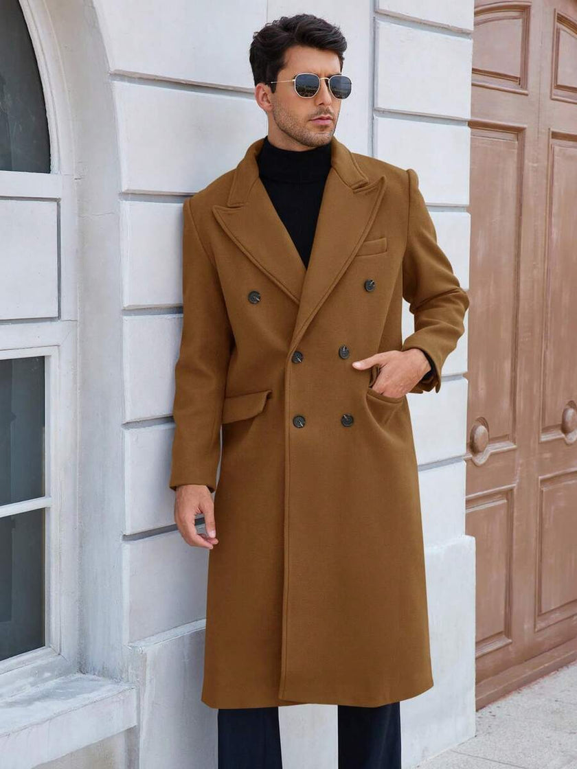 Classic Wool Blend Trench Coat - 12
