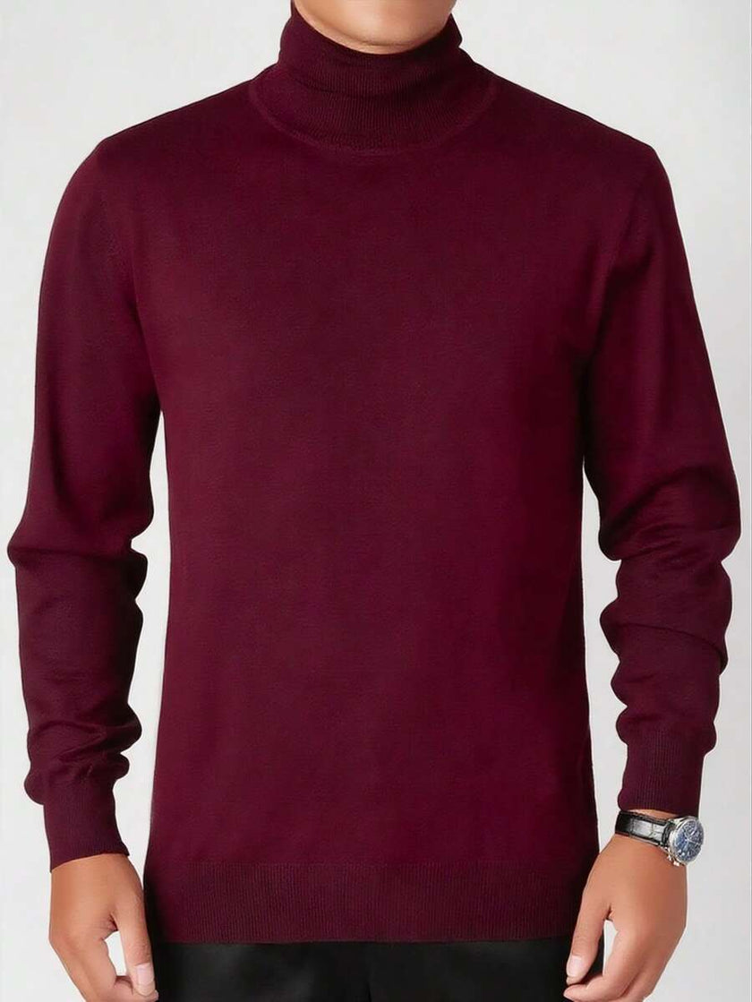 High Neck Knit Sweater White - 30