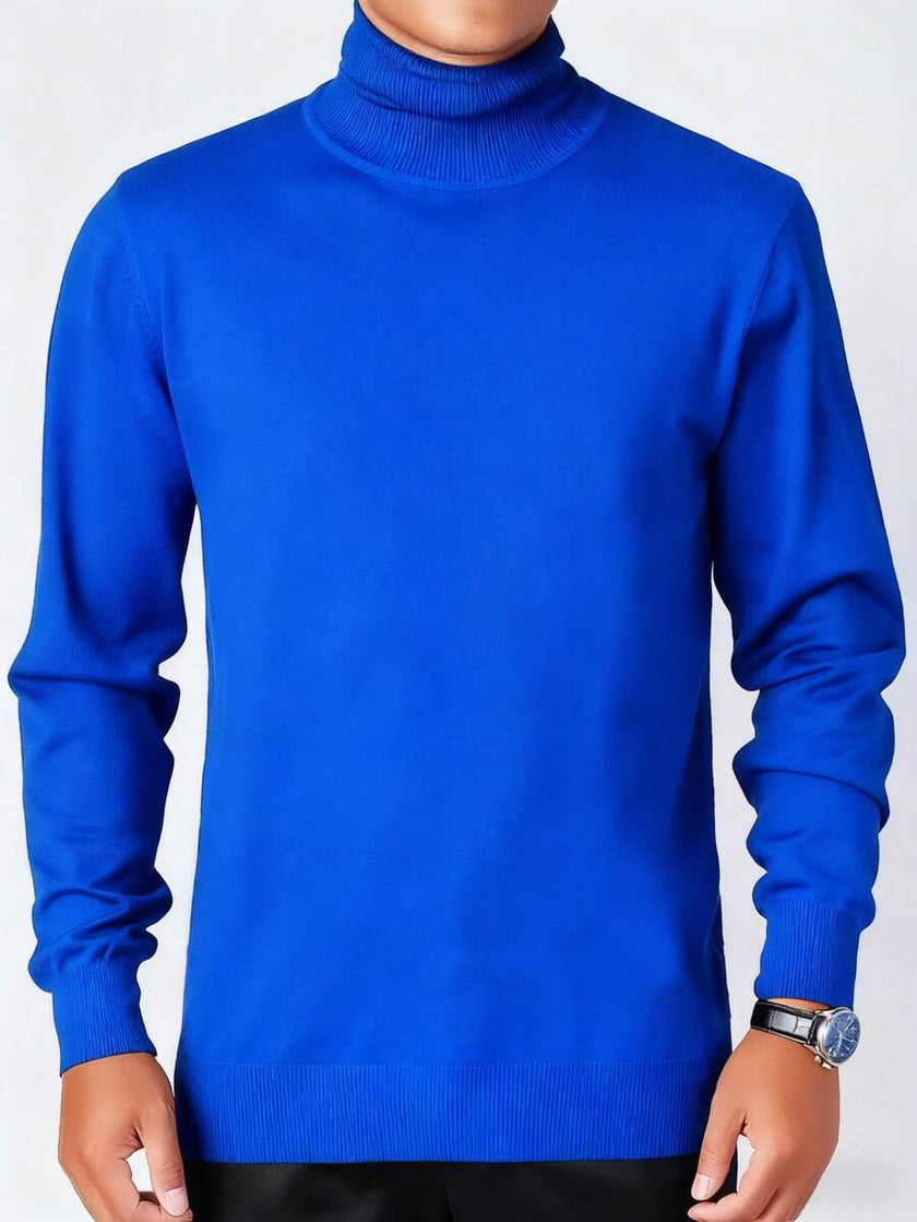 High Neck Knit Sweater White - 36