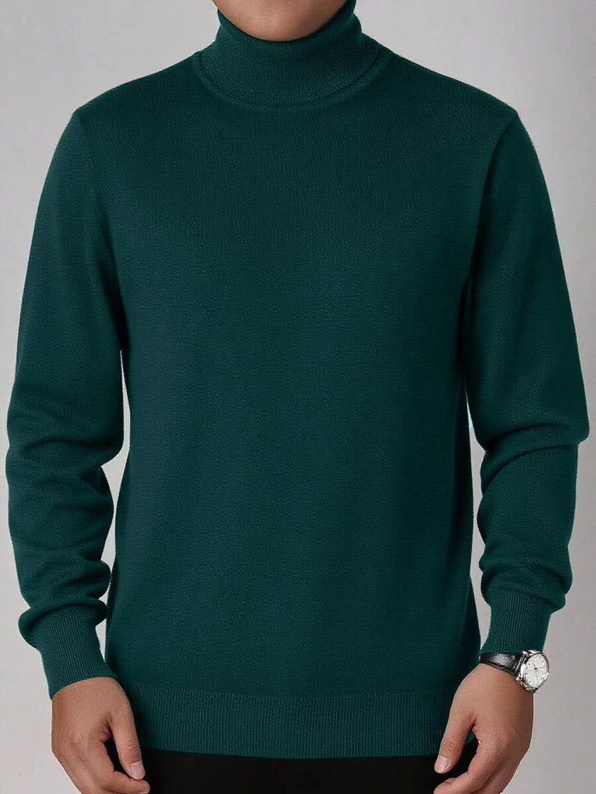 High Neck Knit Sweater White - 60