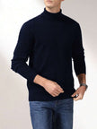 High Neck Knit Sweater Black - 25