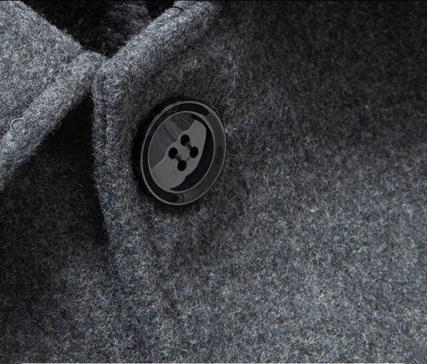 Stylish Grey Wool Coat - 4