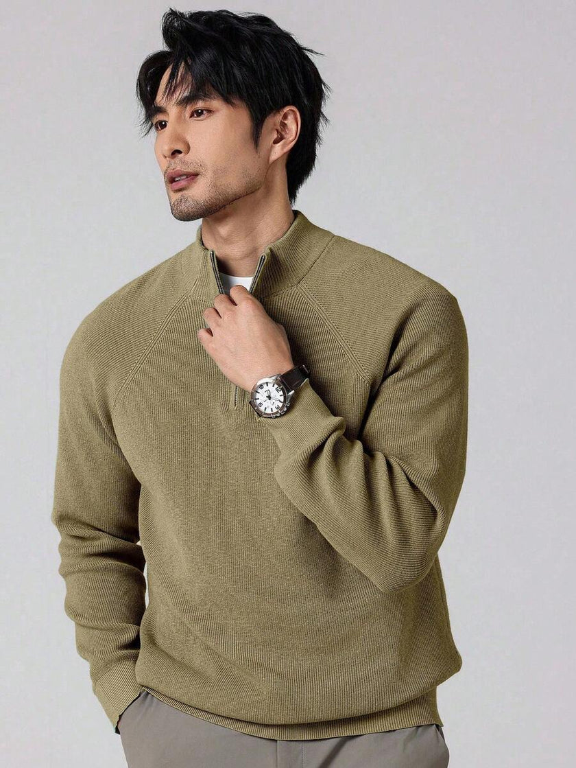 Stylish Half Zip Sweater - 74