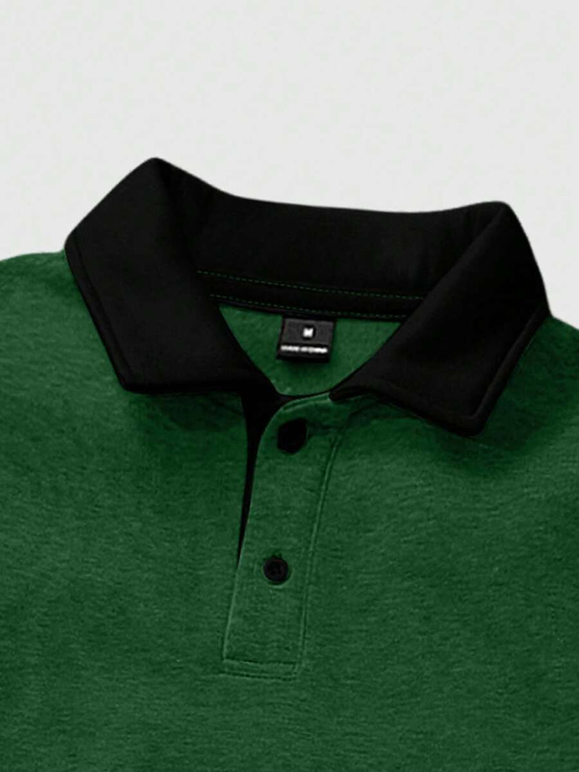 Loose Fit Polo Neck Sweatshirt - 31