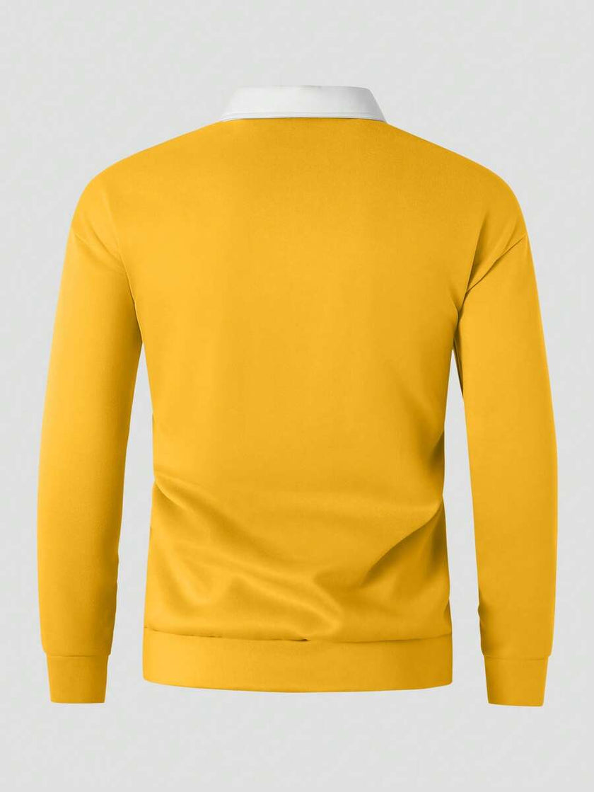 Loose Fit Polo Neck Sweatshirt - 40