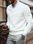 Classic White Pullover Sweater - 14