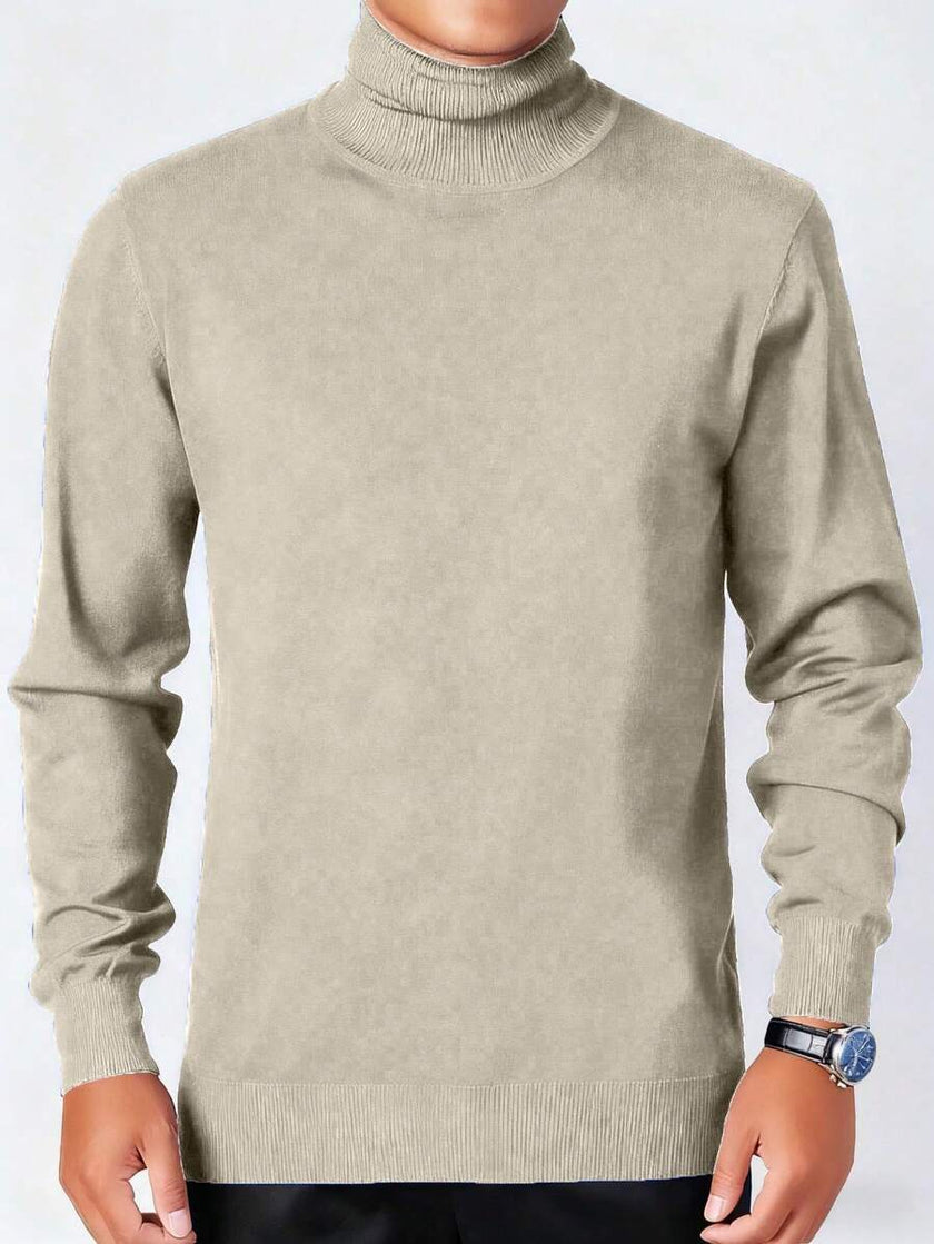 High Neck Knit Sweater White - 72