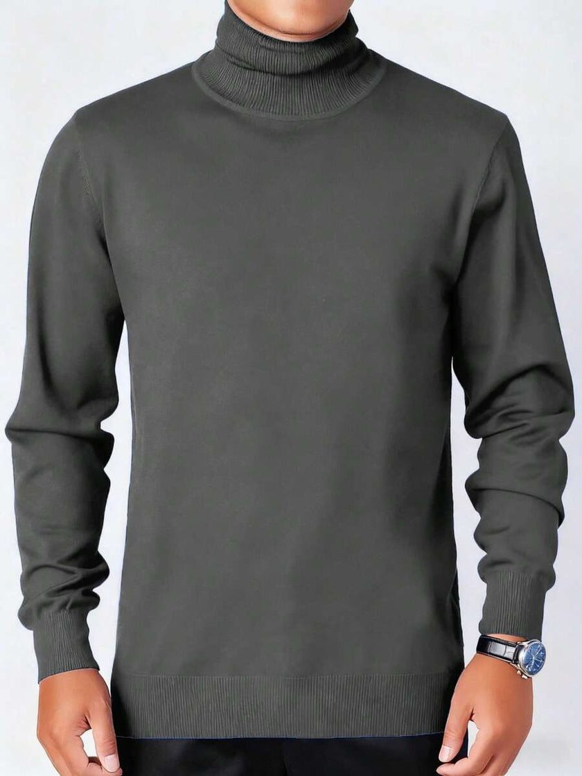 High Neck Knit Sweater White - 78