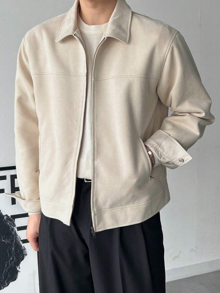 Brown Suede Faux Fur Jacket - 19