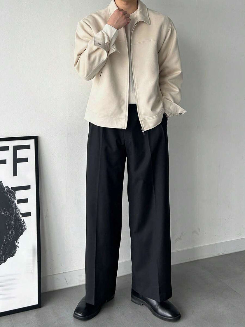 Brown Suede Faux Fur Jacket - 20