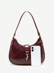 Chic Crescent Bag Burgundy