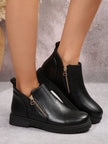 Classic Black Ankle Boots Velvet - 45